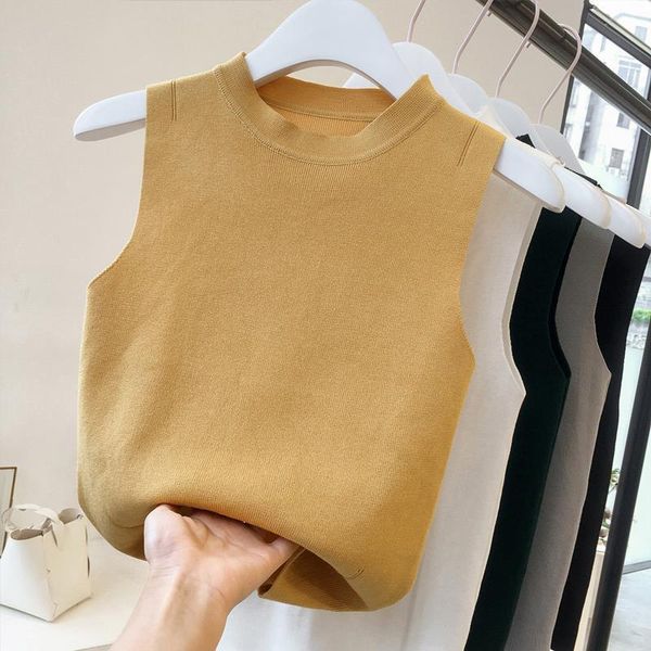 women's vests spot summer 2021 style simple plain mock-neck pullover knit sweater vest bottoming shirt, Black;white
women's vests spot summer 2021 style simple plain mock-neck pullover knit sweater vest bottoming shirt, Black;white