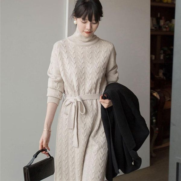 casual dresses superaen french retro over-the-knee solid sweater dress turtleneck white knitted bottoming, Black;gray
casual dresses superaen french retro over-the-knee solid sweater dress turtleneck white knitted bottoming, Black;gray