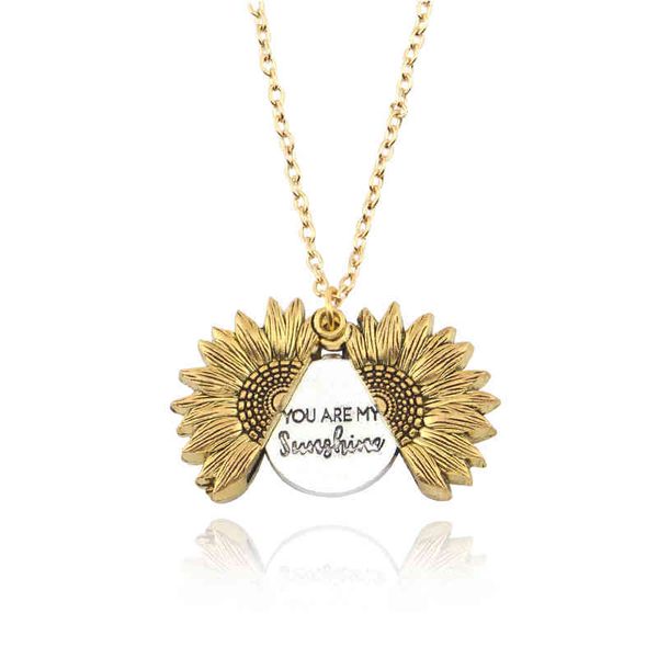 custom design women gold you are my sunshine openable locket sunflower pendant necklace drop shipping, Silver
custom design women gold you are my sunshine openable locket sunflower pendant necklace drop shipping, Silver