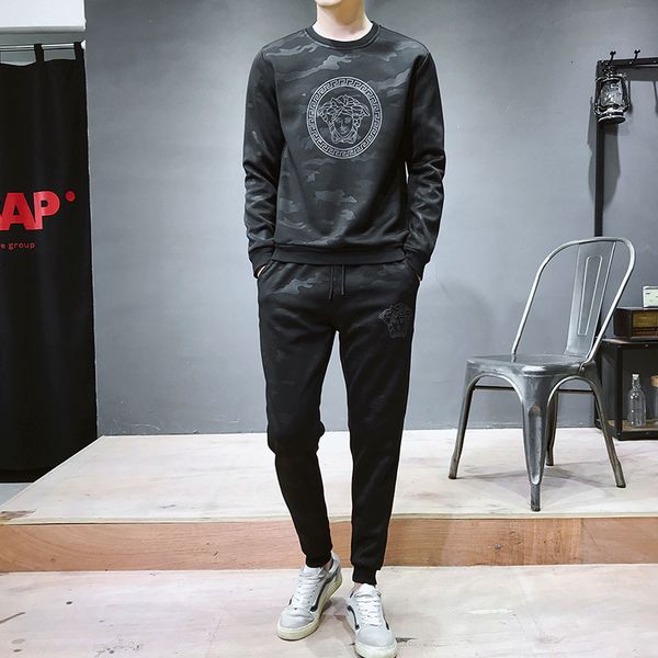 autumn casual set trend korean spring and autumn versatile pullover round neck sports long sleeve men's cloth, Black
autumn casual set trend korean spring and autumn versatile pullover round neck sports long sleeve men's cloth, Black