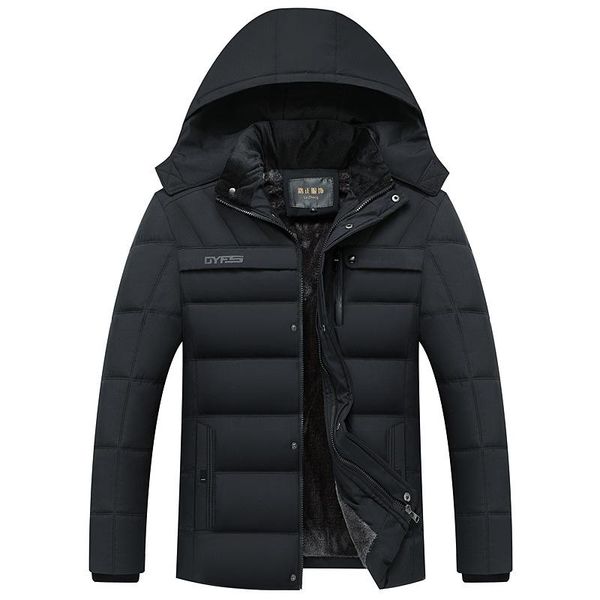men's down & parkas winter jacket men thicken warm hooded coat fleece man's jackets outwear windproof parka jaqueta masculina -25, Black
men's down & parkas winter jacket men thicken warm hooded coat fleece man's jackets outwear windproof parka jaqueta masculina -25, Black