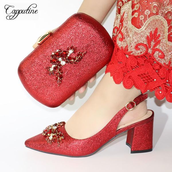dress shoes latest design italian rhinestone woman wedding and bag set red color african to match for partry, Black
dress shoes latest design italian rhinestone woman wedding and bag set red color african to match for partry, Black