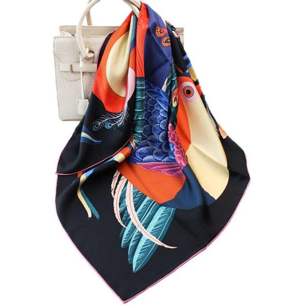 scarves luxury 100% twill silk scarf bandana women fashion bird print shawl hijab head neck hair kerchief turban headband 35"*35", Blue;gray
scarves luxury 100% twill silk scarf bandana women fashion bird print shawl hijab head neck hair kerchief turban headband 35"*35", Blue;gray