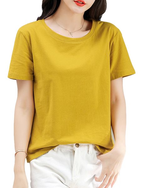 2022 basic t shirt women summer new oversized solid tees 8 color casual fruittshirt korean round neck female, White
2022 basic t shirt women summer new oversized solid tees 8 color casual fruittshirt korean round neck female, White