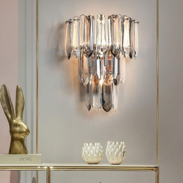 wall lamp modern sconce lighting for bedroom clear crystal lamps home decoration led light fixtures
wall lamp modern sconce lighting for bedroom clear crystal lamps home decoration led light fixtures