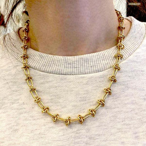 chokers women men chunky knotted chains necklaces punk hip hop trendy twisted hollow link for party jewelry, Golden;silver
chokers women men chunky knotted chains necklaces punk hip hop trendy twisted hollow link for party jewelry, Golden;silver