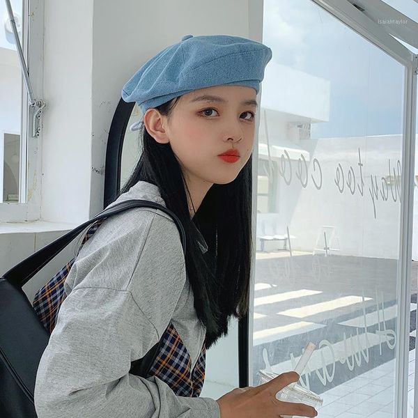 japanese bow tie beret versatile denim soft korean octagonal hat for round face womens hats berets caps women, Blue;gray
japanese bow tie beret versatile denim soft korean octagonal hat for round face womens hats berets caps women, Blue;gray