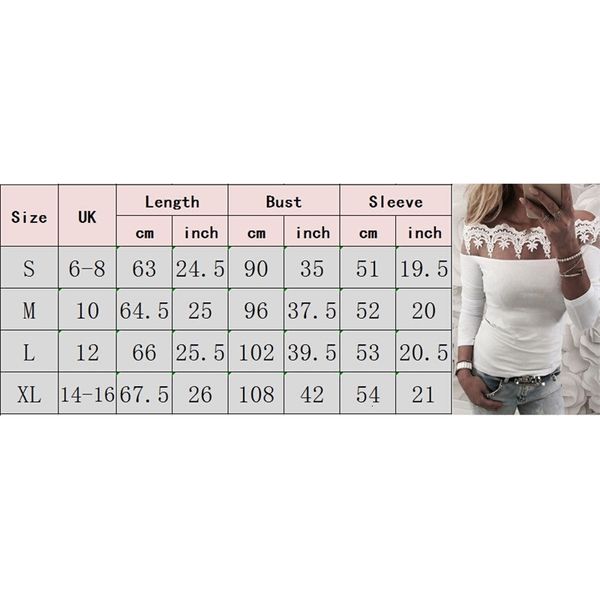 t-shirts lace off shoulder long sleeve t-shirt ladies slim casual new women clothes summer, White
t-shirts lace off shoulder long sleeve t-shirt ladies slim casual new women clothes summer, White