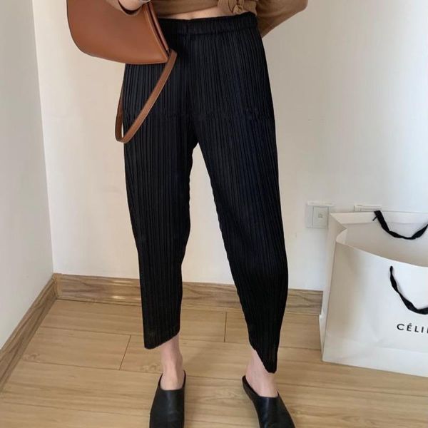 women's pants & capris lanmrem 2021 fashion casual wild woman loose large size folds solid color nine tc180, Black;white
women's pants & capris lanmrem 2021 fashion casual wild woman loose large size folds solid color nine tc180, Black;white