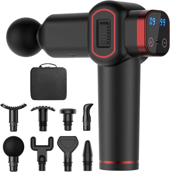 massage gun gun, handheld deep tissue muscle massager for soreness relief with 9 speeds 8 heads lcd screen
massage gun gun, handheld deep tissue muscle massager for soreness relief with 9 speeds 8 heads lcd screen