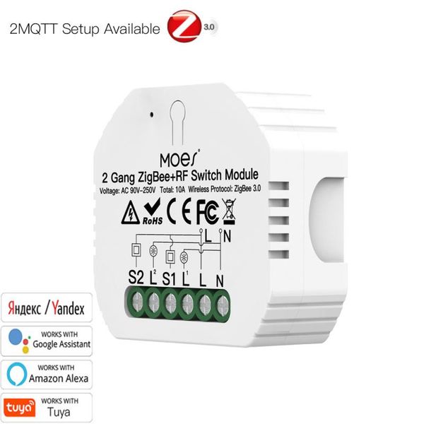 smart home control wifi switch module 2 gang zigbee+rf relay life mobile app remote compatible with alexa google
smart home control wifi switch module 2 gang zigbee+rf relay life mobile app remote compatible with alexa google