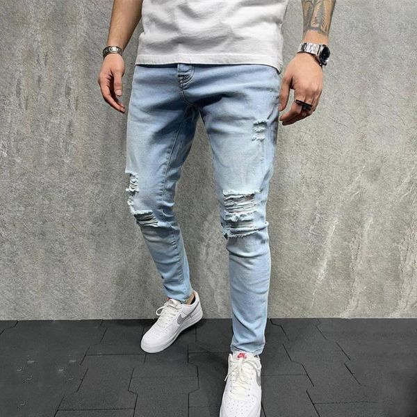 men's jeans designer vintage blue men ripped destroyed hole skinny slim motorcycle denim trousers brand clothing
men's jeans designer vintage blue men ripped destroyed hole skinny slim motorcycle denim trousers brand clothing