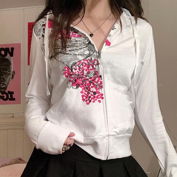 women's jackets y2k floral sweatshirt jacket women autumn long sleeve zipper hooded coats casual loose outerwear female harajuku, Black;brown
women's jackets y2k floral sweatshirt jacket women autumn long sleeve zipper hooded coats casual loose outerwear female harajuku, Black;brown
