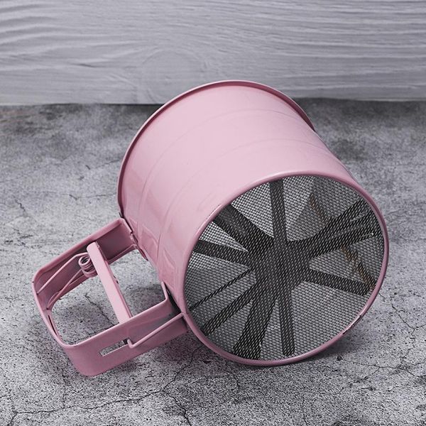 cute pink stainless steel hand-held flour sifter baking tool semi-automatic hand pressed screen & pastry tools
cute pink stainless steel hand-held flour sifter baking tool semi-automatic hand pressed screen & pastry tools