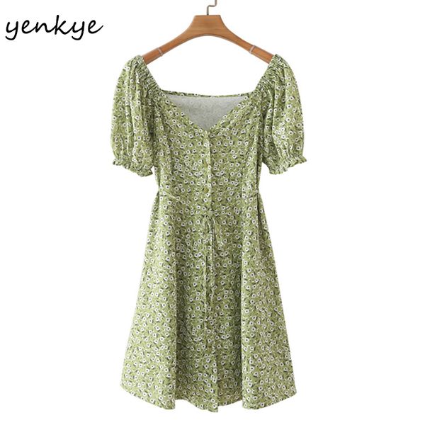 casual summer dress women v neck puff sleeve green floral print female short vestido plus size 210430, Black;gray
casual summer dress women v neck puff sleeve green floral print female short vestido plus size 210430, Black;gray