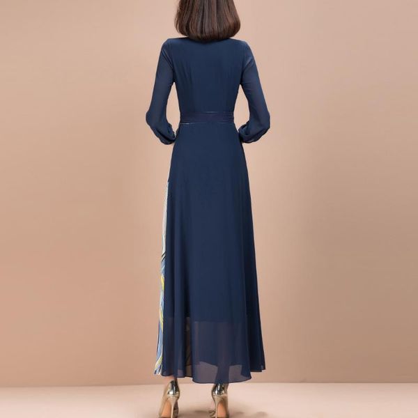 casual dresses spring women's chiffon skirt v neck contrast color matching female dress, Black;gray
casual dresses spring women's chiffon skirt v neck contrast color matching female dress, Black;gray
