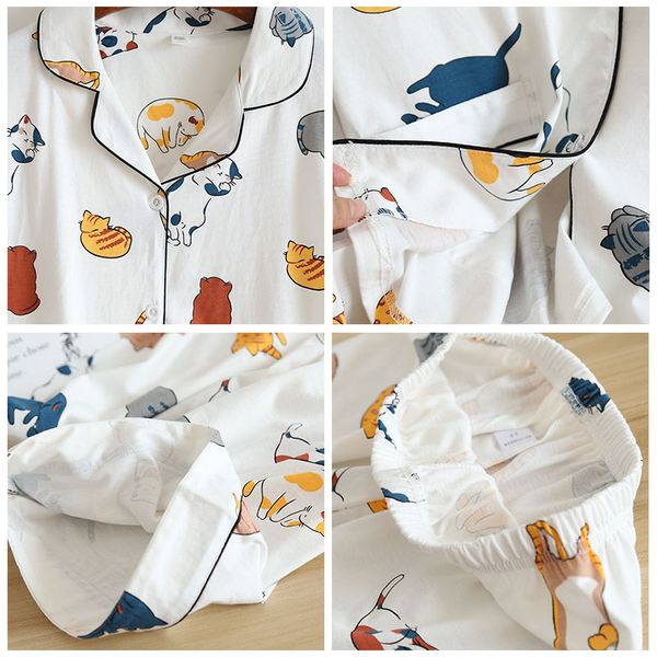 20212pcs/set cotton pajamas for women 2021 new summer short sleeve + shorts female cartoon home suit casual homewear nightie set, Black;red
20212pcs/set cotton pajamas for women 2021 new summer short sleeve + shorts female cartoon home suit casual homewear nightie set, Black;red