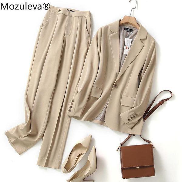 mozuleva 2021 autumn winter wool blazer suits long sleeve one button + loose pants suit office ladies 2 piece sets women's two, White
mozuleva 2021 autumn winter wool blazer suits long sleeve one button + loose pants suit office ladies 2 piece sets women's two, White
