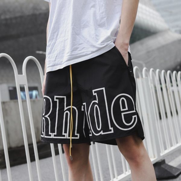 rhude shorts men women fashion new york limited letter printed drawstring 3m reflective casual beach capri shorts sweatpants, White;black
rhude shorts men women fashion new york limited letter printed drawstring 3m reflective casual beach capri shorts sweatpants, White;black