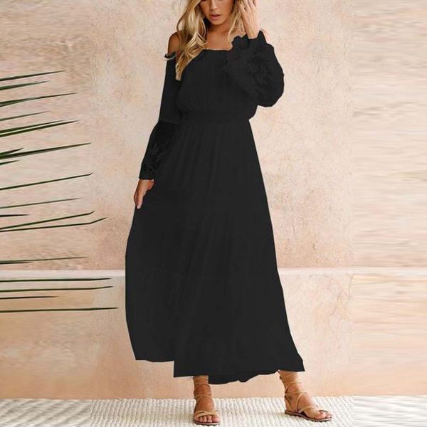 casual dresses 2021 women elegant embroidered lace dress white female splicing floral hollow out loose party vestidos, Black;gray
casual dresses 2021 women elegant embroidered lace dress white female splicing floral hollow out loose party vestidos, Black;gray