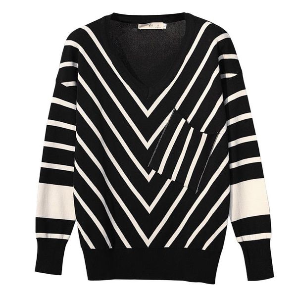 women's sweaters 5xl plus big size latest women spring autumn winter 2021 feminina elastic thin stripe knitting female a5383, White;black
women's sweaters 5xl plus big size latest women spring autumn winter 2021 feminina elastic thin stripe knitting female a5383, White;black
