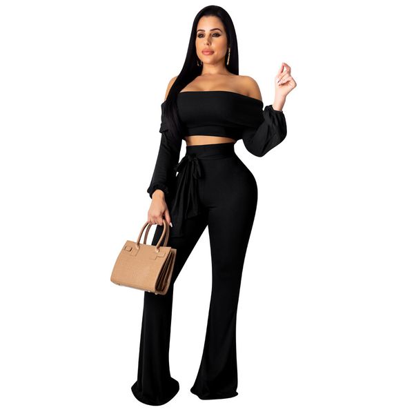 est graceful solid two pieces sets fashion women slash neck sleeves short with long pants sash party outfits, Gray
est graceful solid two pieces sets fashion women slash neck sleeves short with long pants sash party outfits, Gray
