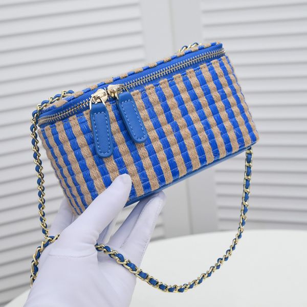 luxury straw woven chain makeup bag women fashion personalized travel one-shoulder bag outdoor large capacity skew cross bag
luxury straw woven chain makeup bag women fashion personalized travel one-shoulder bag outdoor large capacity skew cross bag