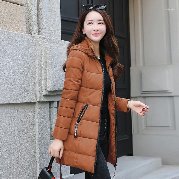 women 2021 winter hooded thick warm coats female slim cotton wadded basic jacket ladies casual long solid color parkas l501, Black
women 2021 winter hooded thick warm coats female slim cotton wadded basic jacket ladies casual long solid color parkas l501, Black