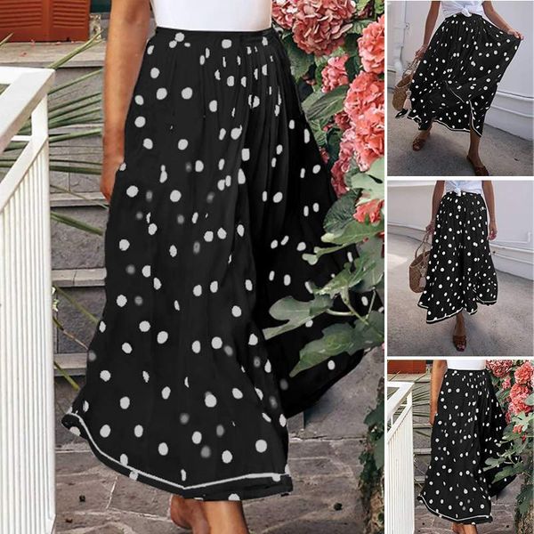 skirts summer bohemian maxi long women elastic waist polk dots beach casual party skirt female jupe s-5xl o8ss, Black
skirts summer bohemian maxi long women elastic waist polk dots beach casual party skirt female jupe s-5xl o8ss, Black