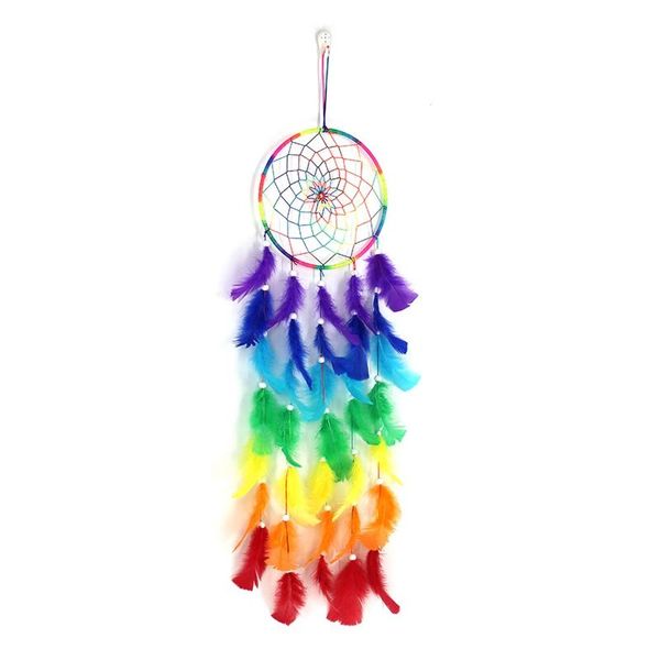 dream catcher colorful handmade rainbow traditional feather hanging home wall decoration kid bedroom craft decorative objects & figurines
dream catcher colorful handmade rainbow traditional feather hanging home wall decoration kid bedroom craft decorative objects & figurines