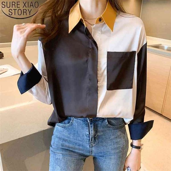 women long sleeve fashion silk shirt spring satin blouse female overalls for clothes blusas 13096 210506, White
women long sleeve fashion silk shirt spring satin blouse female overalls for clothes blusas 13096 210506, White
