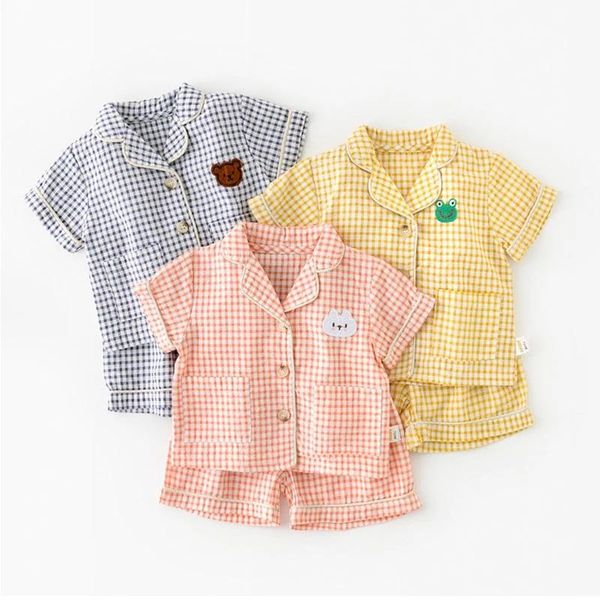 girls boy baby sleepwear summer 2021 born infant plaid clothes for sleep child come home outfit girl pajamas, Blue;red
girls boy baby sleepwear summer 2021 born infant plaid clothes for sleep child come home outfit girl pajamas, Blue;red