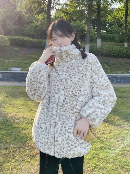 women's fur & faux 2021 autumn and winter leopard print coat female young korean version of lamb plush short, Black
women's fur & faux 2021 autumn and winter leopard print coat female young korean version of lamb plush short, Black