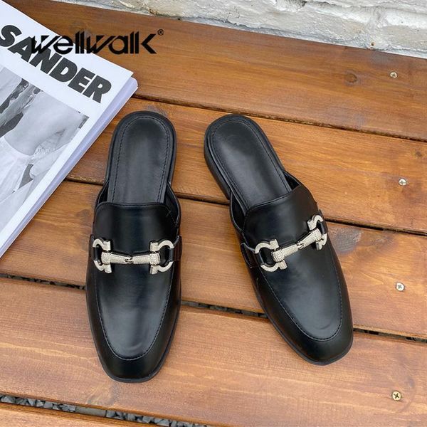slippers designer shoes women classics mules low heel female buckle slides ladies spring summer loafers, Black
slippers designer shoes women classics mules low heel female buckle slides ladies spring summer loafers, Black