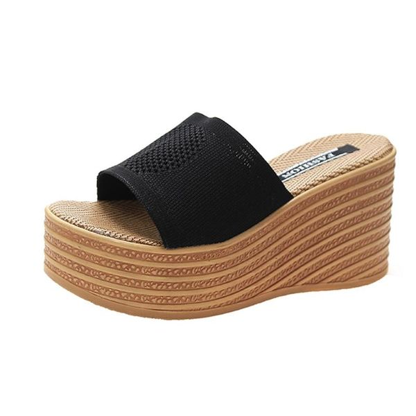slippers sagace fashion women high heel wedges slipper party shoes ladies knitted breathable soft bottom platform, Black
slippers sagace fashion women high heel wedges slipper party shoes ladies knitted breathable soft bottom platform, Black