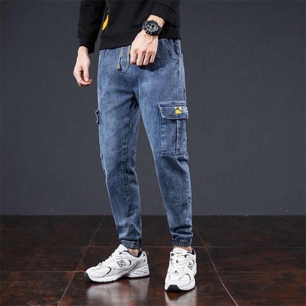 men's jeans and summer tide brand tooling pants teenagers loose legged sports nine point 2azb, Blue
men's jeans and summer tide brand tooling pants teenagers loose legged sports nine point 2azb, Blue