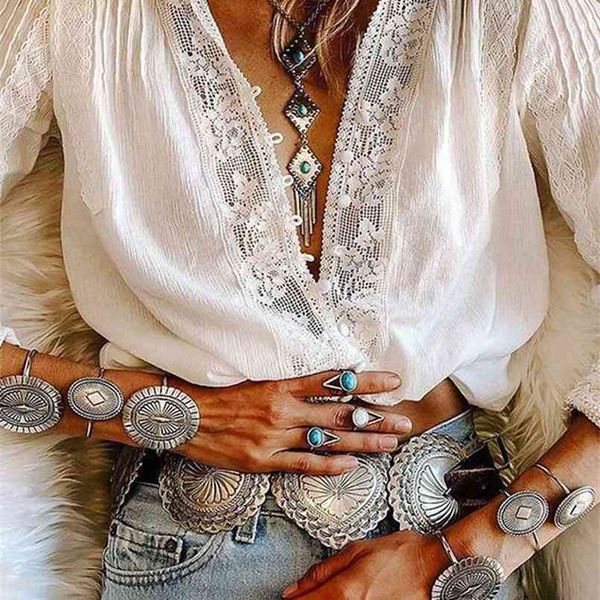 ayualin long sleeve white floral lace v-neck blouses cotton shirt casual autumn blouse women boho clothing blusas 210730
ayualin long sleeve white floral lace v-neck blouses cotton shirt casual autumn blouse women boho clothing blusas 210730
