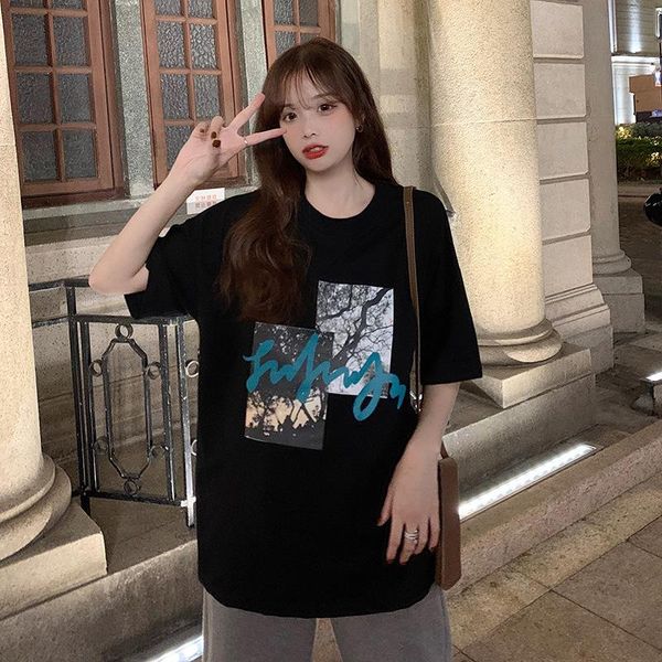 women's t-shirt summer tshirt women men harajuku printing t shirt short sleeve cotton casual white black graphic shirts