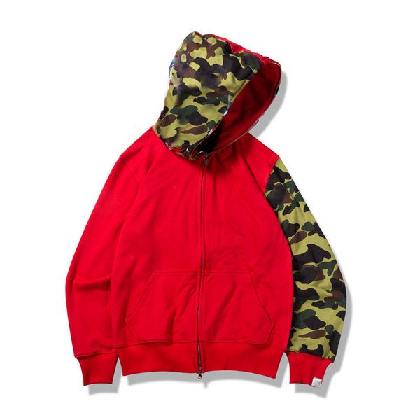 a fashion jackets bathing men's ape red shark camo full zipper hoodie jacket coat hot, Black
a fashion jackets bathing men's ape red shark camo full zipper hoodie jacket coat hot, Black