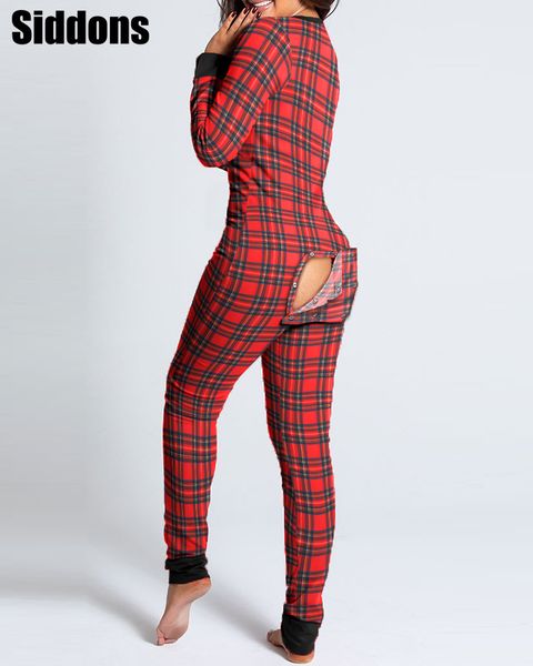 women fashion casual plaid button design plunge lounge jumpsuit solid long sleeve chic functional button flap adults pajamas, Black;white
women fashion casual plaid button design plunge lounge jumpsuit solid long sleeve chic functional button flap adults pajamas, Black;white