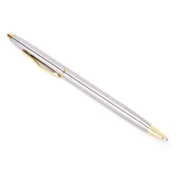 ballpoint pens 1pcs stainless steel pen portable rotating metal business gift stationery, Blue;orange
ballpoint pens 1pcs stainless steel pen portable rotating metal business gift stationery, Blue;orange