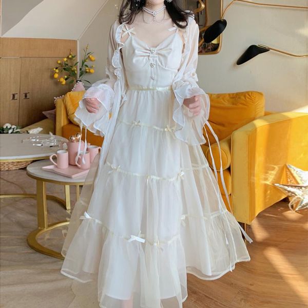casual dresses vintage spring 2021 designer fairy rhinestone mesh camisole long dress women french style elegant party bow chiffon, Black;gray
casual dresses vintage spring 2021 designer fairy rhinestone mesh camisole long dress women french style elegant party bow chiffon, Black;gray