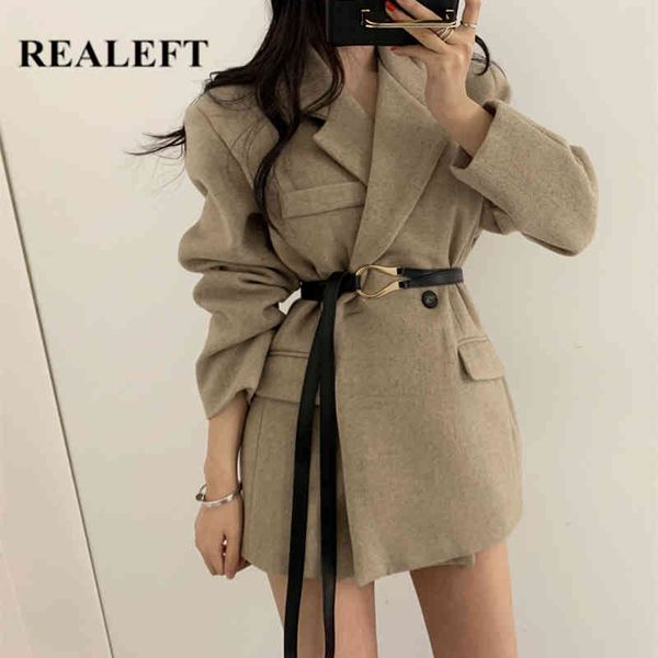autumn winter vintage double breasted woolen blazer with belt long sleeve turn down collar women coat jacket 210428, White;black
autumn winter vintage double breasted woolen blazer with belt long sleeve turn down collar women coat jacket 210428, White;black