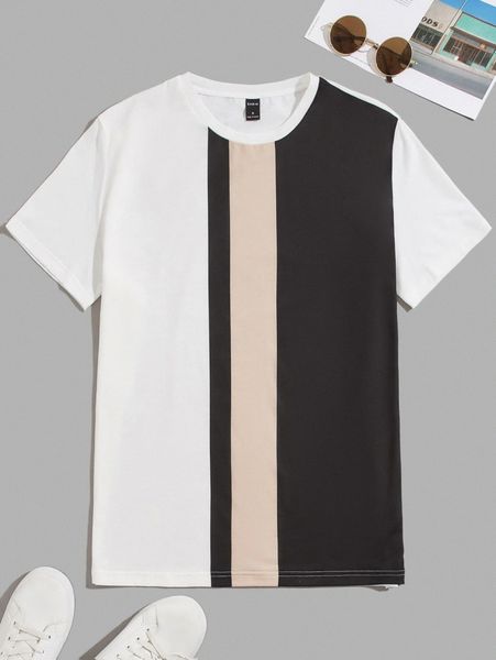 men color block tee r6zk#, White;black
men color block tee r6zk#, White;black