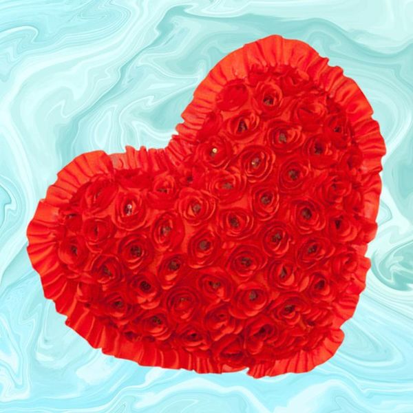 seat cushions 22x32cm plush back cushion simulation rose decorated throw pillow valentine's day gift red