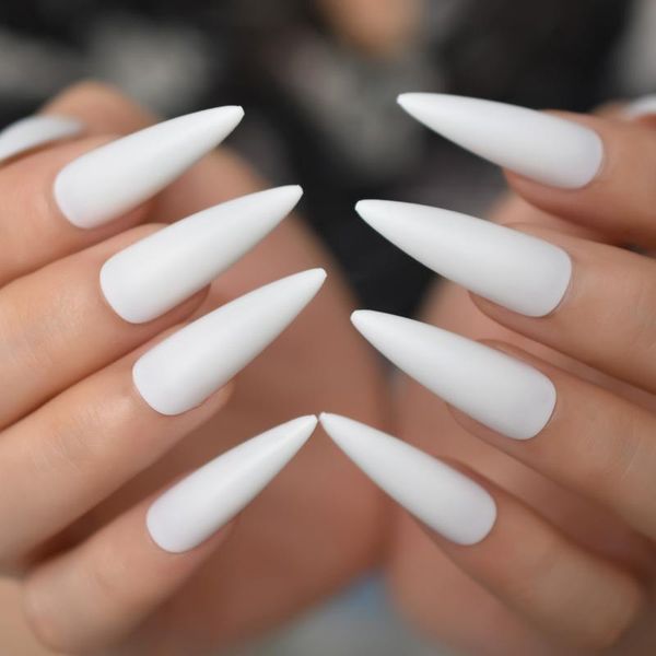 false nails 24pcs matte white long tips for finger extension stiletto sharp full cover pure color press on women, Red;gold
false nails 24pcs matte white long tips for finger extension stiletto sharp full cover pure color press on women, Red;gold