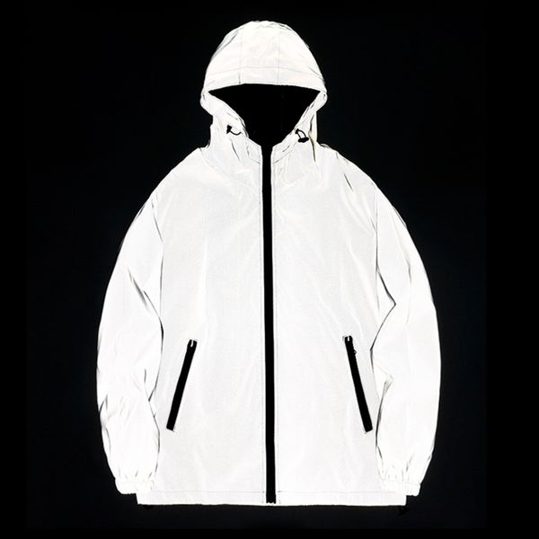 night reflective ets double fabric windbreaker hooded et men hip hop dancer singer waterproof zipper coats outwear, Black;brown
night reflective ets double fabric windbreaker hooded et men hip hop dancer singer waterproof zipper coats outwear, Black;brown