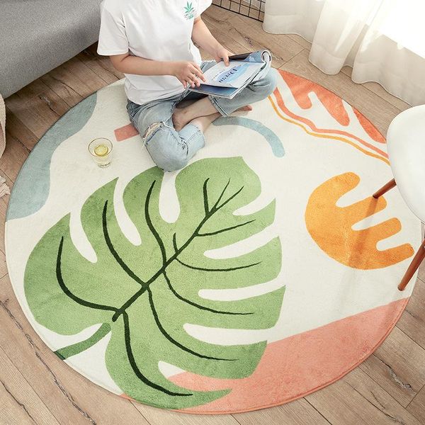 round carpet area rugs plants leaves floral carpets for household living room sofa non-slip lambskin chair mat
round carpet area rugs plants leaves floral carpets for household living room sofa non-slip lambskin chair mat