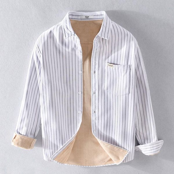 men's casual shirts arrrival long-sleeve striped white shirt men brand fashion velvet warm for chemise homme ropa hombre, White;black
men's casual shirts arrrival long-sleeve striped white shirt men brand fashion velvet warm for chemise homme ropa hombre, White;black
