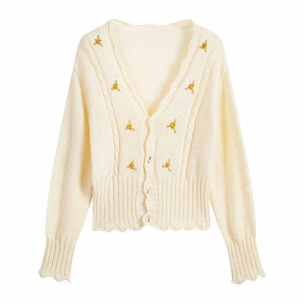 perhaps u women sweater v neck long sleeve casual beige floral embroidery cardigan m0310 210529, White
perhaps u women sweater v neck long sleeve casual beige floral embroidery cardigan m0310 210529, White